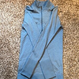Lululemon Athletica Textured Blue Quarter Zip